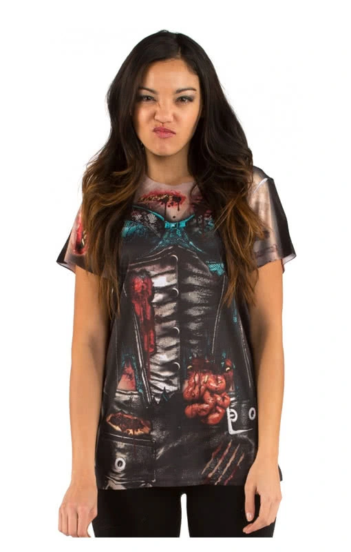 Korsett Zombie Damen T-Shirt