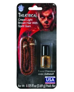 Theater Haar Hellbraun Mit Hautkleber