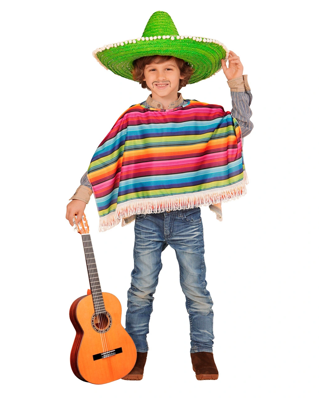 Mexikaner Poncho Für Kinder – Bild 2