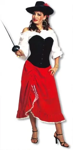 Roter Samtrock Esmeralda