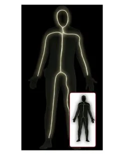 Schwarzer Skinsuit Mit Licht Für Herren