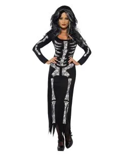 Elegantes Skelett Schlauchkleid