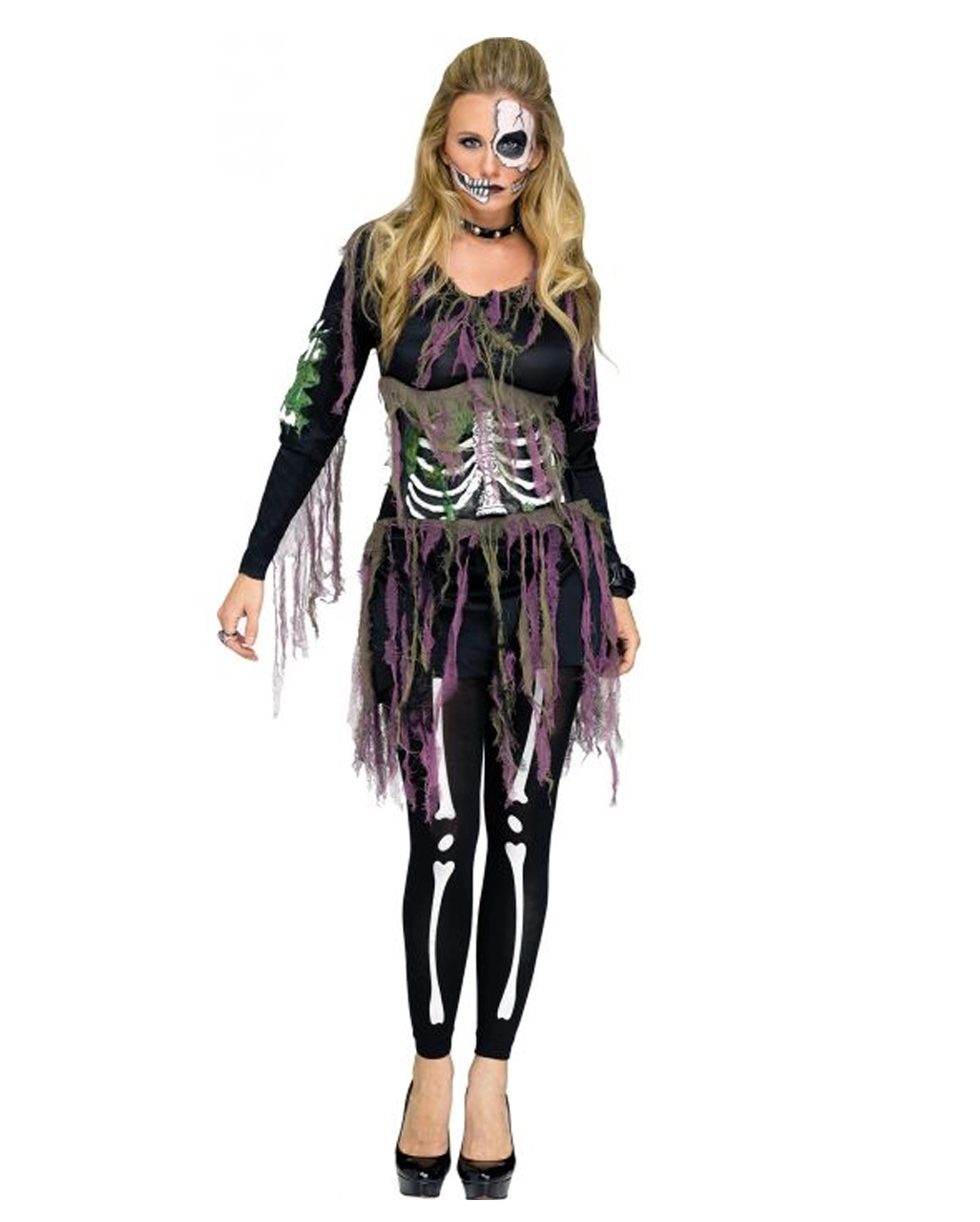 3D Zombie Knochen Korsage