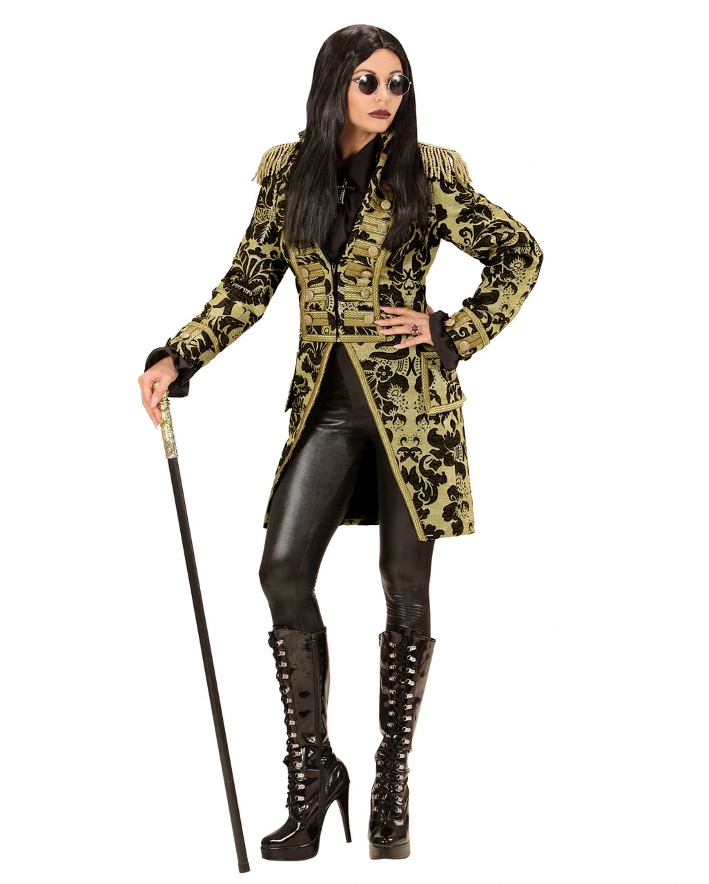 Venezianischer Damenfrack Gold-schwarz – Bild 3