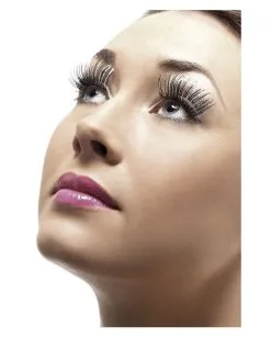 Wimpern Schwarz Silber Holographic